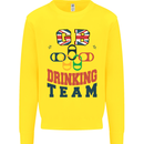 GB Drinking Team Funny Stag Do Doo Beer Kids Sweatshirt Jumper Yellow