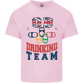 GB Drinking Team Funny Stag Do Doo Beer Kids T-Shirt Childrens Light Pink