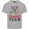 GB Drinking Team Funny Stag Do Doo Beer Kids T-Shirt Childrens Sports Grey