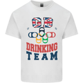 GB Drinking Team Funny Stag Do Doo Beer Kids T-Shirt Childrens White