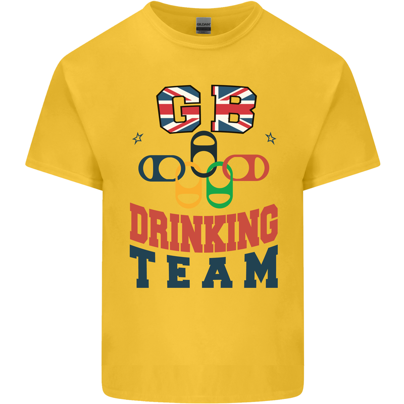 GB Drinking Team Funny Stag Do Doo Beer Kids T-Shirt Childrens Yellow