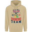 GB Drinking Team Funny Stag Do Doo Beer Mens 80% Cotton Hoodie Sand