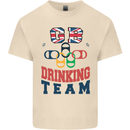 GB Drinking Team Funny Stag Do Doo Beer Mens Cotton T-Shirt Tee Top Natural