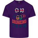 GB Drinking Team Funny Stag Do Doo Beer Mens Cotton T-Shirt Tee Top Purple