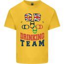 GB Drinking Team Funny Stag Do Doo Beer Mens Cotton T-Shirt Tee Top Yellow