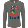 GB Drinking Team Funny Stag Do Doo Beer Mens Long Sleeve T-Shirt Charcoal