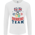 GB Drinking Team Funny Stag Do Doo Beer Mens Long Sleeve T-Shirt White