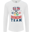 GB Drinking Team Funny Stag Do Doo Beer Mens Long Sleeve T-Shirt White