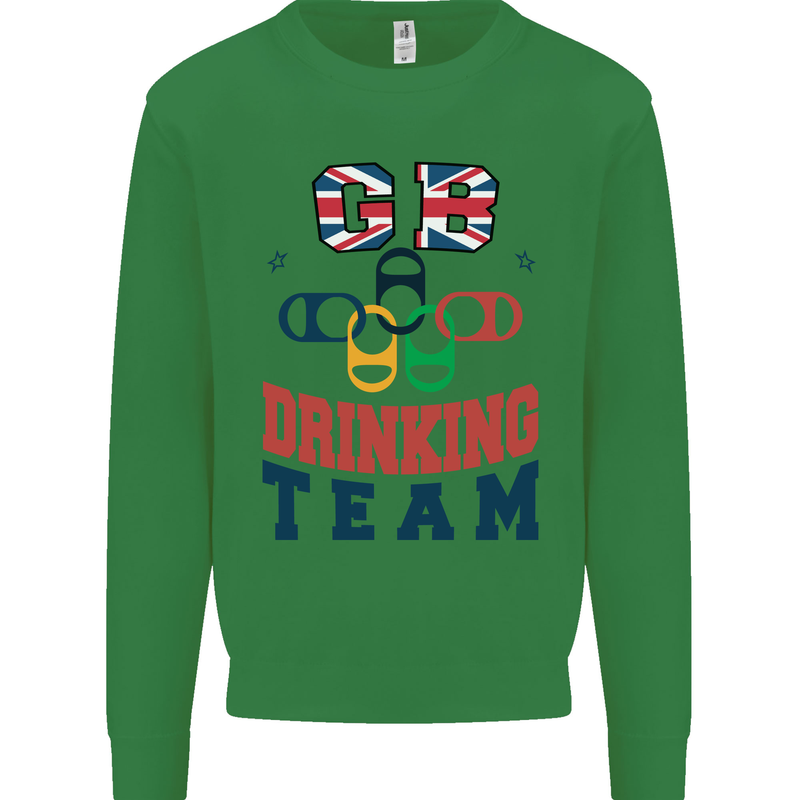 GB Drinking Team Funny Stag Do Doo Beer Mens Sweatshirt Jumper Irish Green