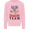 GB Drinking Team Funny Stag Do Doo Beer Mens Sweatshirt Jumper Light Pink
