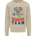 GB Drinking Team Funny Stag Do Doo Beer Mens Sweatshirt Jumper Sand