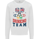 GB Drinking Team Funny Stag Do Doo Beer Mens Sweatshirt Jumper White