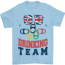 GB Drinking Team Funny Stag Do Doo Beer Mens T-Shirt 100% Cotton Light Blue