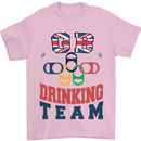 GB Drinking Team Funny Stag Do Doo Beer Mens T-Shirt 100% Cotton Light Pink