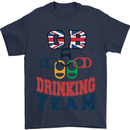 GB Drinking Team Funny Stag Do Doo Beer Mens T-Shirt 100% Cotton Navy Blue