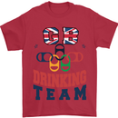 GB Drinking Team Funny Stag Do Doo Beer Mens T-Shirt 100% Cotton Red