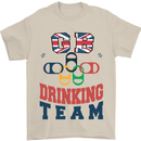 GB Drinking Team Funny Stag Do Doo Beer Mens T-Shirt 100% Cotton Sand