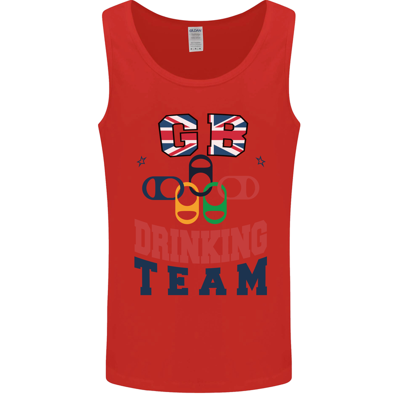 GB Drinking Team Funny Stag Do Doo Beer Mens Vest Tank Top Red