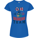 GB Drinking Team Funny Stag Do Doo Beer Womens Petite Cut T-Shirt Royal Blue