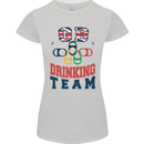 GB Drinking Team Funny Stag Do Doo Beer Womens Petite Cut T-Shirt Sports Grey