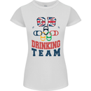 GB Drinking Team Funny Stag Do Doo Beer Womens Petite Cut T-Shirt White