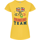 GB Drinking Team Funny Stag Do Doo Beer Womens Petite Cut T-Shirt Yellow