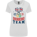 GB Drinking Team Funny Stag Do Doo Beer Womens Wider Cut T-Shirt White