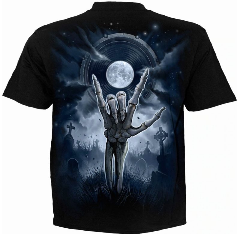 Grim Rocker Mens T-Shirt by Spiral Direct Reaper Rock Music Heavy Metal