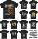 Guitar T-Shirt Mens Electric Acoustic Bass Funny Music Tshirt Tee Top 8