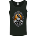 Gagak and Skulls Gothic Biker Crow Birds Mens Vest Tank Top Black