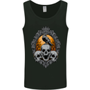 Gagak and Skulls Gothic Biker Crow Birds Mens Vest Tank Top Black