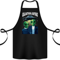 Galactic Gothic Funny Alien UFO Goth Cotton Apron 100% Organic Black