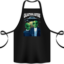 Galactic Gothic Funny Alien UFO Goth Cotton Apron 100% Organic Black