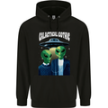 Galactic Gothic Funny Alien UFO Goth Mens 80% Cotton Hoodie Black
