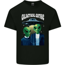 Galactic Gothic Funny Alien UFO Goth Mens Cotton T-Shirt Tee Top Black