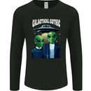 Galactic Gothic Funny Alien UFO Goth Mens Long Sleeve T-Shirt Black