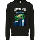 Galactic Gothic Funny Alien UFO Goth Mens Sweatshirt Jumper Black