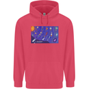 Galaxy Infographic Space Technology Planets Childrens Kids Hoodie Heliconia