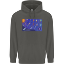 Galaxy Infographic Space Technology Planets Childrens Kids Hoodie Storm Grey