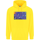 Galaxy Infographic Space Technology Planets Childrens Kids Hoodie Yellow
