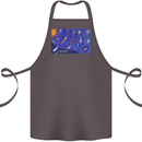 Galaxy Infographic Space Technology Planets Cotton Apron 100% Organic Dark Grey