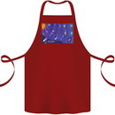 Galaxy Infographic Space Technology Planets Cotton Apron 100% Organic Maroon