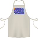 Galaxy Infographic Space Technology Planets Cotton Apron 100% Organic Natural