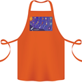 Galaxy Infographic Space Technology Planets Cotton Apron 100% Organic Orange