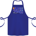 Galaxy Infographic Space Technology Planets Cotton Apron 100% Organic Royal Blue