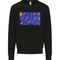 Galaxy Infographic Space Technology Planets Kids Sweatshirt Jumper Black