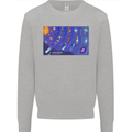Galaxy Infographic Space Technology Planets Kids Sweatshirt Jumper Sports Grey