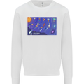 Galaxy Infographic Space Technology Planets Kids Sweatshirt Jumper White