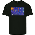 Galaxy Infographic Space Technology Planets Kids T-Shirt Childrens Black