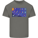 Galaxy Infographic Space Technology Planets Kids T-Shirt Childrens Charcoal